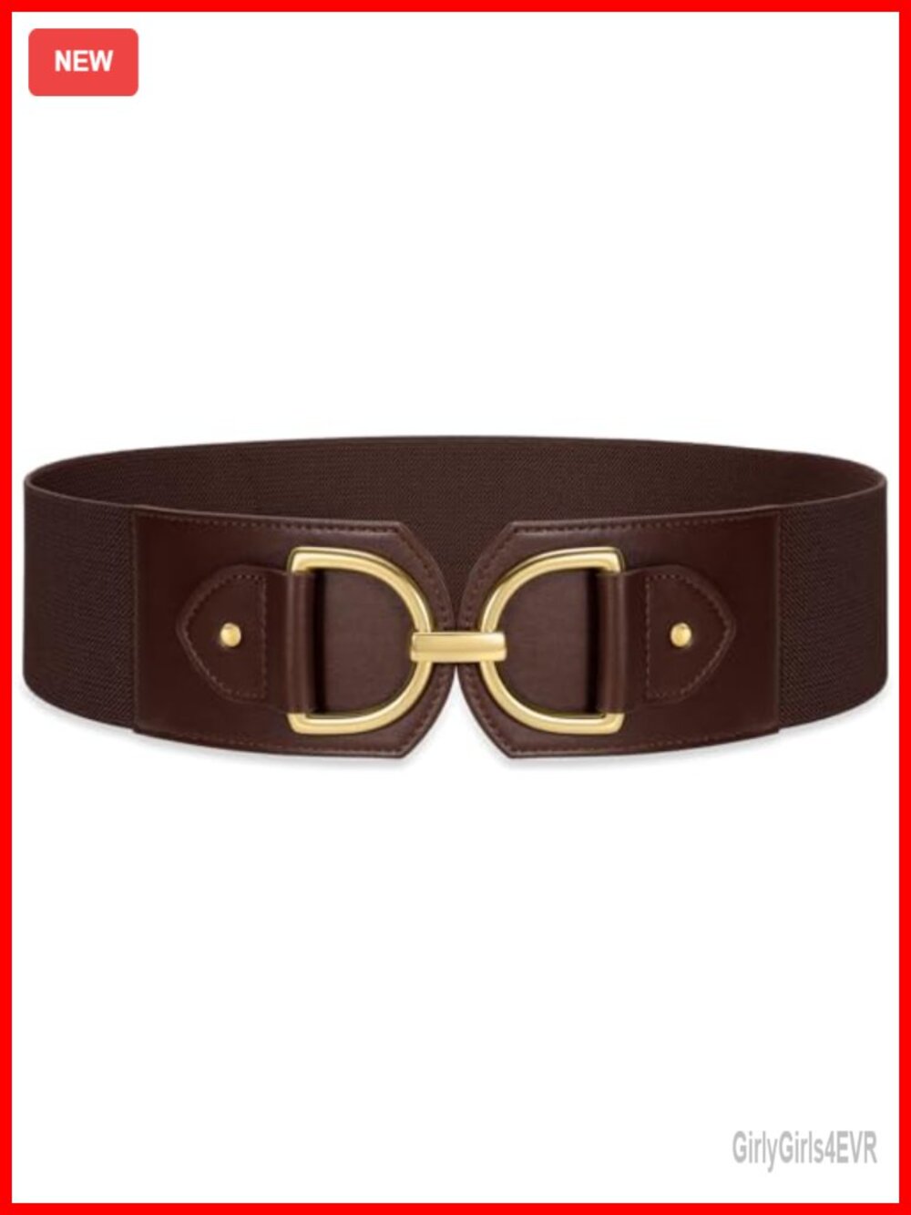 Wide Elastic Faux Leather Belt for Dresses Vintage Stretch Cinch Waist Belt